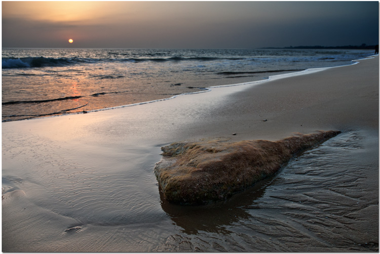 atardecer en la playa